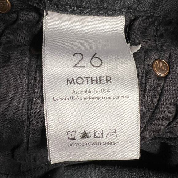 MOTHER The Insider Crop Step Fray Not Guilty Wash (Washed Black) Size 26 - Picture 11 of 16